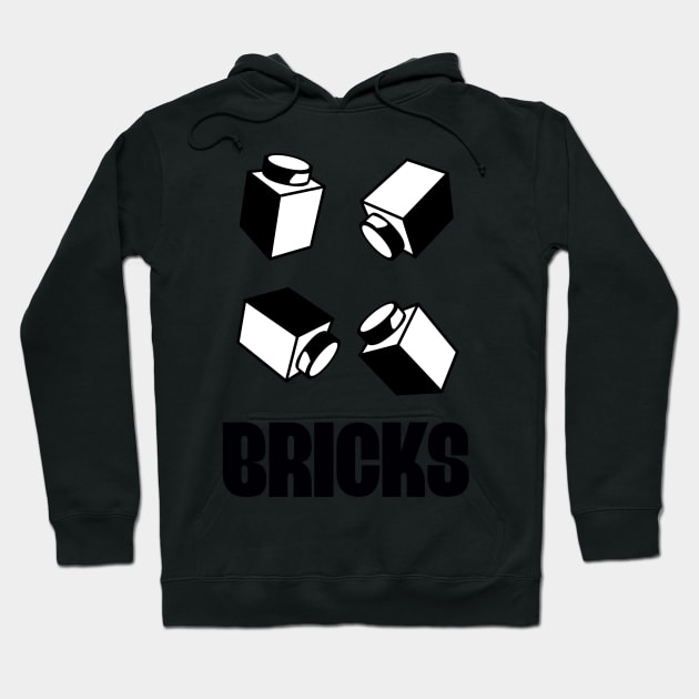 "BRICKS", by Customize My Minifig Hoodie by ChilleeW